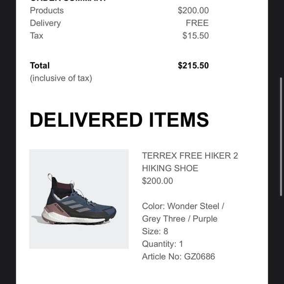 Adidas Terrex Free Hiker 2 Shoes - Picture 13 of 14